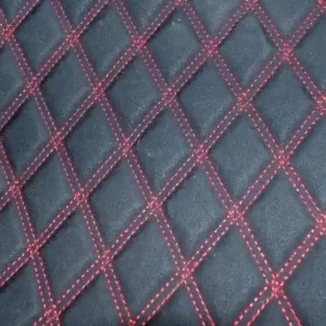Disponibil imediat Material piele eco interior auto covorase tavita portbagaj Negru cusatura Rosie