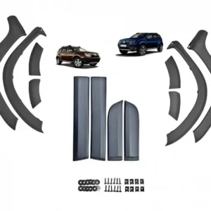 Vezi acum Set complet ornamente protectii aripa si usa bandouri premium cu prinderi Dacia Duster I 2010-2017