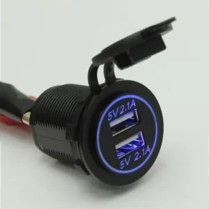PRIZA bricheta AUTO cu USB mufa dubla 12V 24V incarcator montaj panou 2x 2.1A Reducere de preț