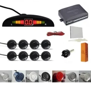 Senzori parcare afisaj display LED avertizare sonora fata spate set kit 8 Cumpărături sigure