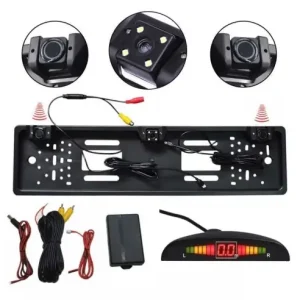 Ultima șansă Set senzori de parcare display camera marsarier suport numar kit 2in1