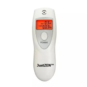 Calitate înaltă Alcool tester JustZEN® 342, etilotest portabil, acuratete +\\/- 0.01% BAC, display LCD cu back light, nu necesita consumabile, alb