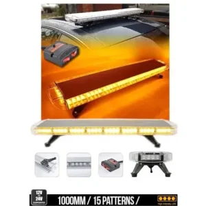 Plată sigură Rampa girofar cu Led semnalizare de urgenta 12-24V, 98cm