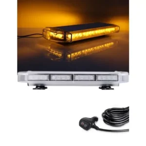 Discount Rampa luminoasa girofar 12-24V cu MAGNET lumina galbena 55cm 10 MODULE