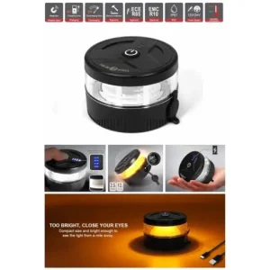 Girofar LED Wireless fara fir, cu baterie reincarcabila si magnet, 12V - 24V, pentru asistenta rutiera, platforme, tehnica agricola si altele Reducere specială