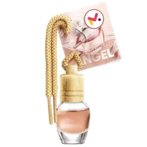 Cumpărături sigure Odorizant Auto in Sticla cu Snur si Capac din Lemn, Aroma Angel, 8 ml