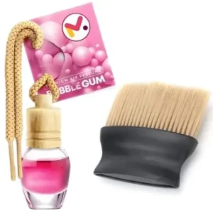Transport gratuit Odorizant Auto Aroma Bubble Gum si Perie cu Maner Ergonomic si Fire din Nylon SoftTouch