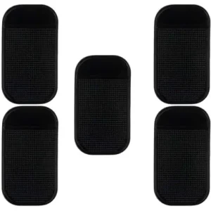 Ofertă limitată Set 5 Suporti Auto Mercaton, Antiderapanti din Silicon Cauciucat si Lipios pentru Chei sau Obiecte Mici, 13 x 7 cm, Negru