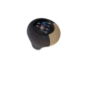 Preferatul clienților Nuca schimbator BMW 5 trepte cu piele perforata crem-negru