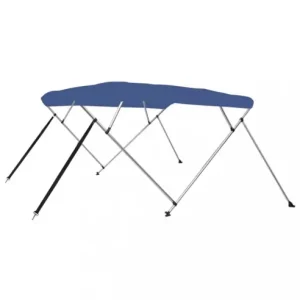 Gossi parasolar barca bimini cu 4 arcuri, albastru, 243x180x137 cm Super ofertă