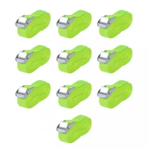 Gossi curele 10 buc, 0,25 tone, 5 m x 25 mm, verde fluorescent Disponibil imediat