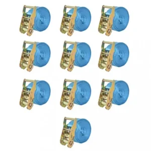 Gossi chingi fixare cu clichet, 10 buc, 2 tone, 6 m x 38 mm, albastru Cel mai vândut