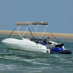 Ofertă limitată Gossi parasolar bimini 3 arcuri pereti din plasa 183x(170-182)x137 cm