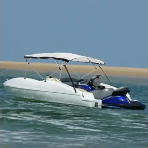 Ofertă exclusivă Gossi parasolar bimini 4 arcuri pereti plasa 243x(230-244)x137 cm