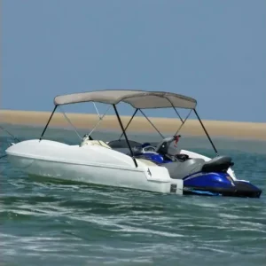 Gossi parasolar barca bimini cu 3 arcuri, gri, 183x140x137 cm Mai ieftin