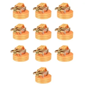 Gossi chingi fixare cu clichet, 10 buc, 1 tona, 6mx38 mm, portocaliu Noutate