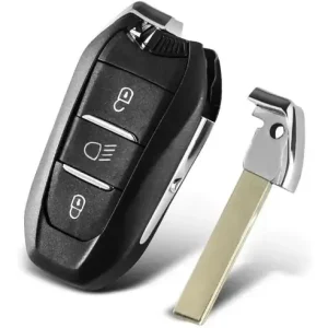 Discount Carcasa Cheie Auto Techstar cu 3 butoane, Compatibila Peugeot 308, 408, 508, 3008, 5008, Citroen C3, C4, DS