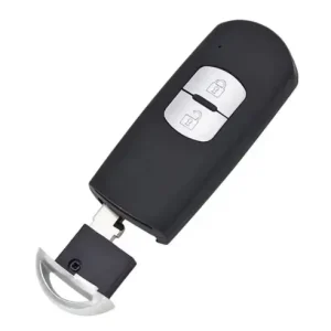 Premium Carcasa cheie auto pentru Mazda 2 butoane, compatibila cu modelele Mazda 2, 3, 5, 6, CX-3, CX-5, CX-7, CX-9, 2013-2019, Lamela canelura dreapta