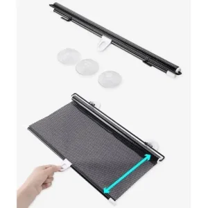 Parasolar Auto Retractabil Universal Tip Rulou, Pliabil, cu Protectie UV, pentru Parbriz sau Geam Lateral, Compatibil cu Majoritatea Masinilor 68 x 12 Preț redus