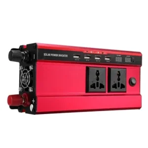 Invertor auto FOXMAG24, 12V, display dublu cu 4 mufe USB, 2 iesiri, putere 1600W, protectie supraincalzire, rosu Cumpără acum