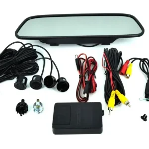 Sistem senzori parcare si camera marsarier cu display tip oglinda de 5 COD: 5004 Promoție