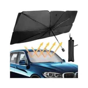 Parasolar auto pentru parbriz tip Umbrela cu husa Plată securizată