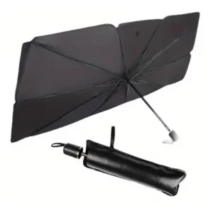 Cumpărături sigure Umbrela parasolar pentru masina, Sunmostar, Protectie UV, 140x78cm