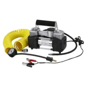 Vezi acum Compresor auto, 2 cilindri, 200 PSI, 85 l\\/min, cu carcasa din aliaj cu aripioare ptr disiparea caldurii, argintiu\\/negru
