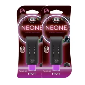 Retur ușor Pachet 2 x Odorizant auto grila ventilatie Puf-Puf K2 Neone Sensual Fruit
