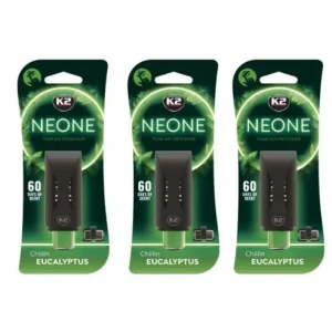Pachet 3 x odorizant auto grila ventilatie Puf-Puf K2 NEONE EUCALIPT (Unisex) Reducere