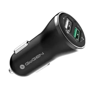 Adaptor incarcare priza auto GoGEN CHQ 27, 2x USB, 2.4A cu functie de incarcare rapida QC 3.0, 18W, negru Cel mai bun preț