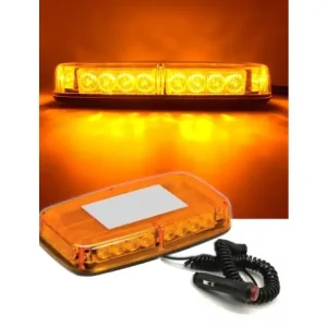 Preț mic Girofar cu Magnet, 15 Moduri, Sticla Portocalie, pentru Asistenta Rutiera, Platforma, Fulgi de Zapada si altele 12V 24V