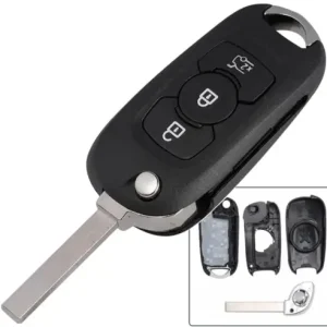 Preț promoțional Carcasa Cheie Auto Techstar tip Flip cu 3 Butoane si Lama HU100 pentru Opel Astra K 2015-2019