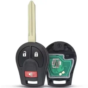Bestseller Carcasa Cheie Auto Completa Programabila, Compatibila Nissan Qashqai, X-Trail, Navara, Pathfinder, Murano, Infiniti FX \\u2013 2+1 butoane, cip ID46, 433MHz