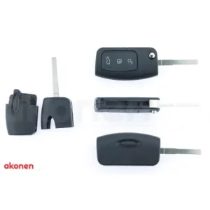 Preț mic Carcasa Cheie Contact Pentru Ford Focus Mondeo, 3 Butoane, Cu Cheie