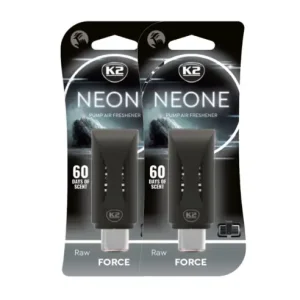 Pachet 2 x Odorizant auto grila ventilatie Puf-Puf K2 Neone Raw Force Preferatul clienților