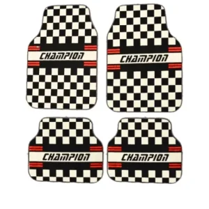 Livrare rapidă Covora\\u0219e Auto Universale \\u201eCHAMPION\\u201d \\u2013 Design Racing Checkered