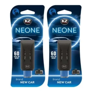 Livrare rapidă Pachet 2 x Odorizant auto grila ventilatie Puf-Puf K2 Neone New Car (Unisex)