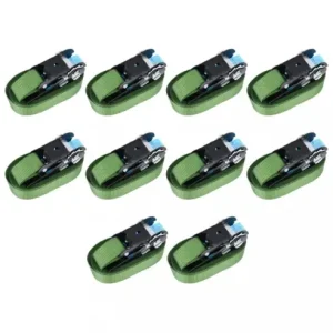 Expediere rapidă Gossi chingi de fixare cu clichet, 10 buc., verde, 6 m, 800 dan