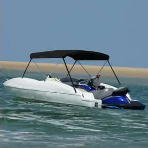 Gossi parasolar barca bimini cu 2 arcuri, negru, 180x150x110 cm Plată sigură
