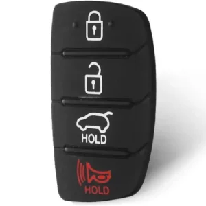 Reducere Membrana Cauciuc Butoane Cheie Auto 4 Butoane Compatibila Hyundai Tucson, Santa Fe, ix45, Sonata, i40 \\u2013 Pad Inlocuire Taste Telecomanda