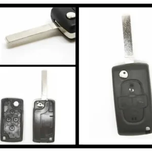 Carcasa Cheie Compatibila cu Briceag Peugeot 1007 4 butoane Plată securizată