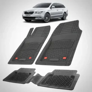 Preferatul clienților Covorase Skoda Superb II Combi Tavita Cauciuc Compatibile 2008\\u20132015 | Negru