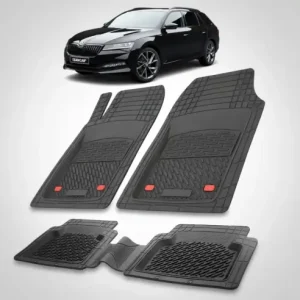Preferatul clienților Covorase Skoda Superb III Combi Tavita Cauciuc Compatibile 2015\\u20132023 | Negru