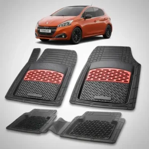 Covorase Auto Tip Tavita Compatibile Peugeot 208 (5 usi,2012-2015) Red Cel mai bun preț