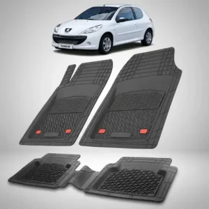 Cel mai bun preț Covorase Cauciuc tip Tavita Compatibile Peugeot 206+ Hatchback 3 usi, Black