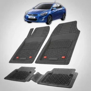 Cumpărături sigure Covorase Auto Hyundai Accent IV (RB: 2010\\u20132015) - Cauciuc Tip Tavita-Black