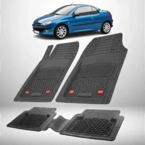 Promoție Covorase Tavita Cauciuc Compatibile Peugeot 206 CC 2000-2008, Black
