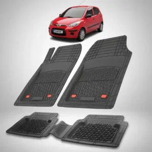 Covorase Auto Hyundai i10 2007-2010 - Cauciuc Tip Tavita-Black Super ofertă