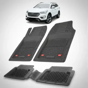 Covorase Auto Hyundai Grand Santa Fe (2013\\u20132015) - Cauciuc Tip Tavita-Black Expediere rapidă